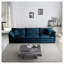 Canapé modulaire surdimensionné en L avec repose-pieds réversible en chenille bleue Free Combination Comfy Upholstery-823723764