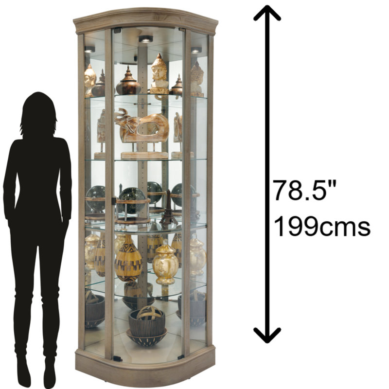 Marlowe V Lighted Curio Cabinet