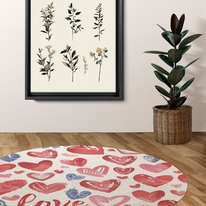 Tapis tressé Love-Packed, Rond 5 pi
