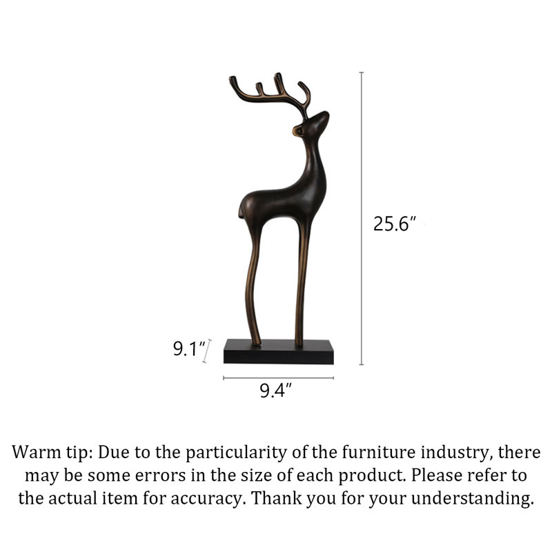 Décoration de porte d'entrée en fibre de verre Lucky Deer