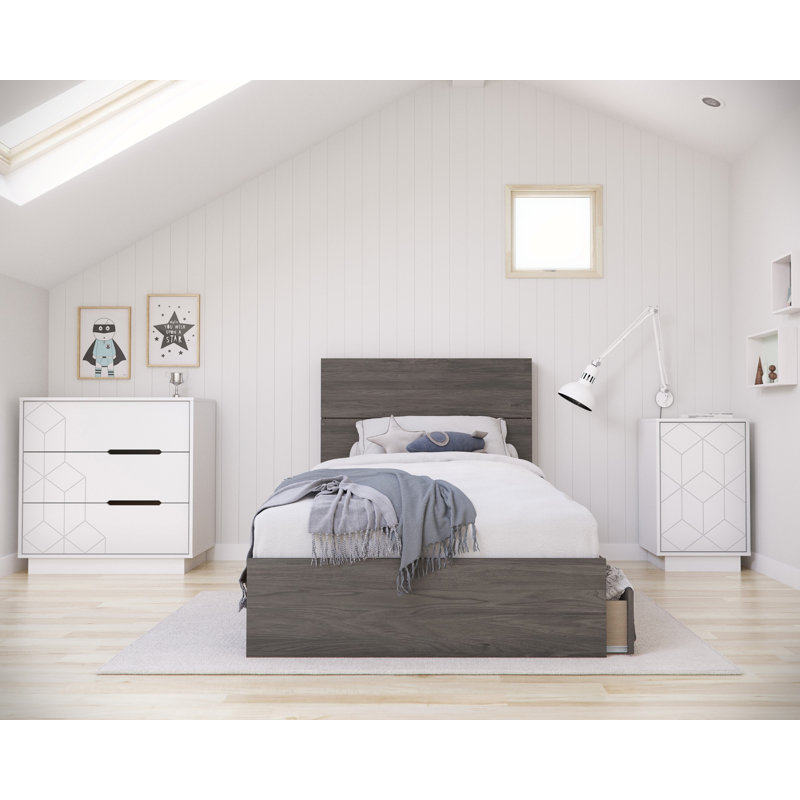 Commode 3 tiroirs 32,25 po Devunte, Blanc