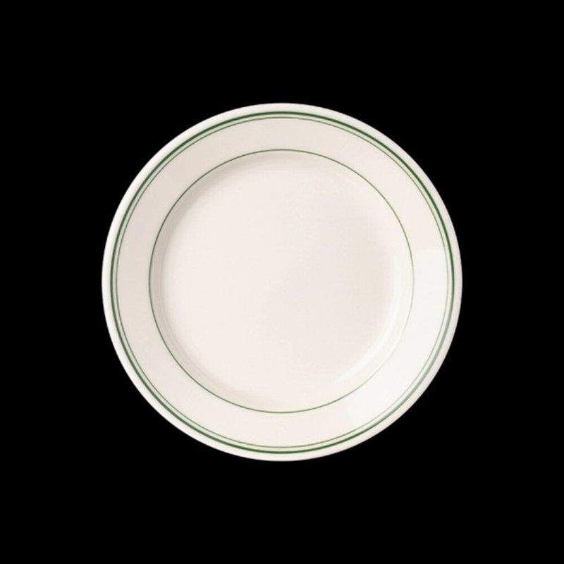 Plate Rolled Edge Green Band