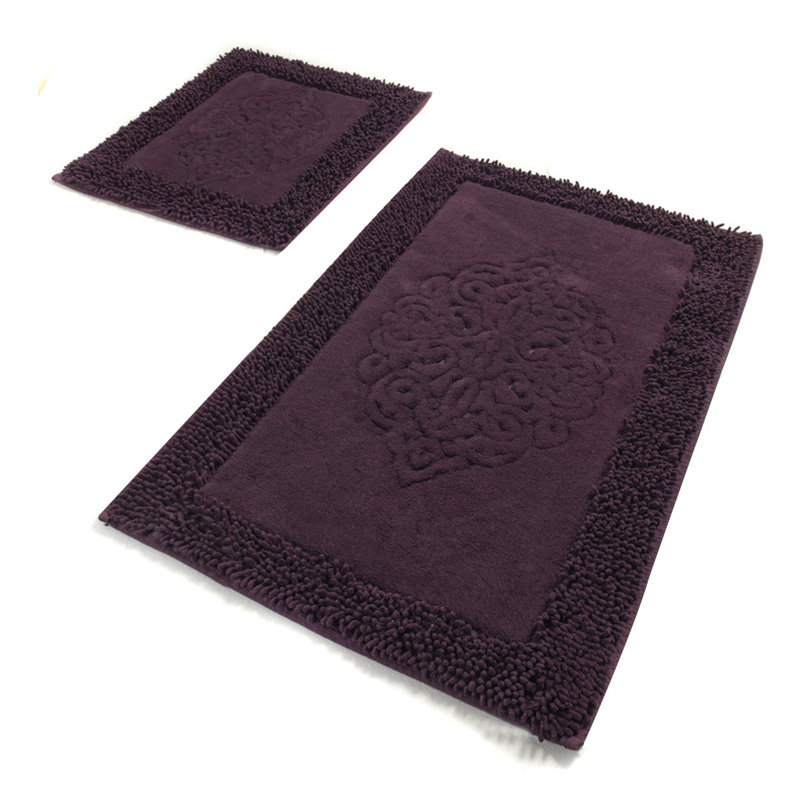 Premium Cotton Bathmat Set (2 Pieces) - Antibacterial, Non-Slip, 19.7 x 23.6 inches & 23.6 x 39.4 inches | 100% Cotton, 1.76 lbs per sq yd | Machine Washable, Luxurious Softness for Bathroom Comfort & Safety