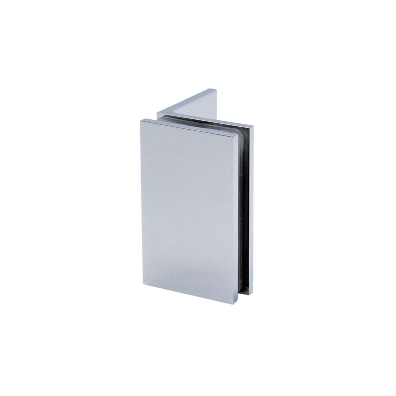 7FDE35EE79F84D608656C82309EA8A95 Pince carrée en verre Glendale - fixation par bride - nickel poli, Polished Nickel