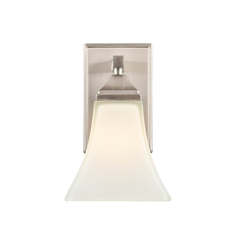 Steel Armed Sconce, Brushed Nickel