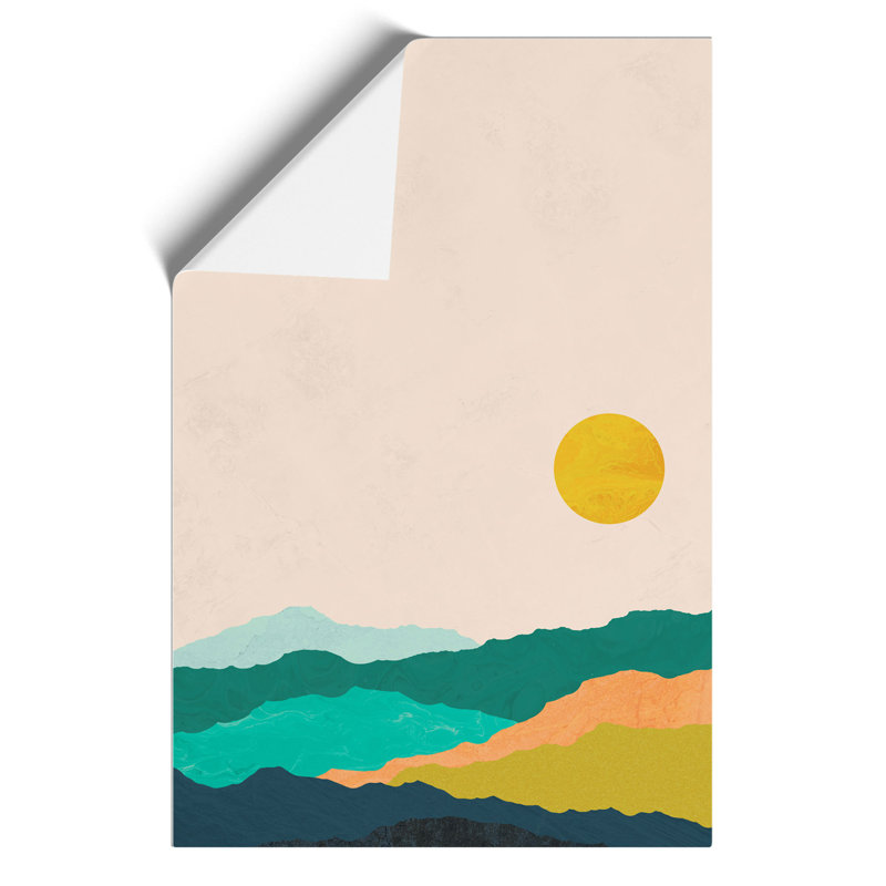 Nordic Minimalist Landscape No.3 - Unframed Graphic Art, 59cm H x 42cm W x 0.1cm D