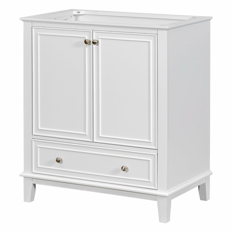 Base de meuble-lavabo simple 29,5 po Lonsdale seulement, Blanc