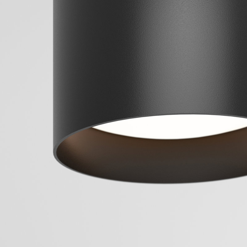 Artika Radius Modern Flush Mount Ceiling Light Fixture, Black