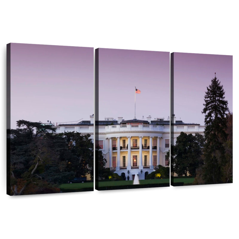 White House At Dusk, 24" H x 38" W