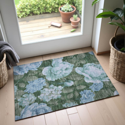 Premium Machine Washable Harjo AMF1561 Floral Rug