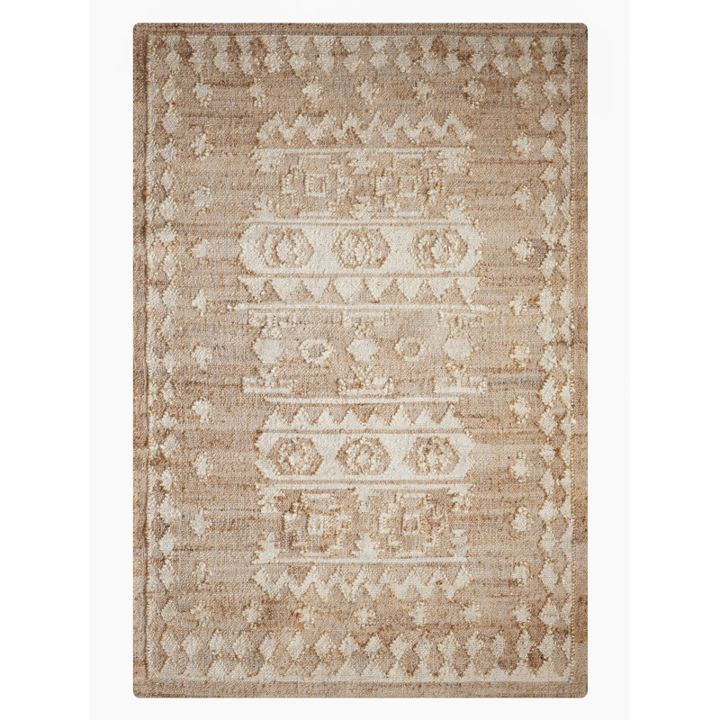 Torbert Hand Woven Flat Weave Kilim Jute Eco-Friendly Solid Area Rugs - 5' x 8', Rectangle, White Beige Color, Oriental Design, Low Pile, Natural Fiber, Outdoor Indoor Handmade Area Rugs for Living Room, Bed Room