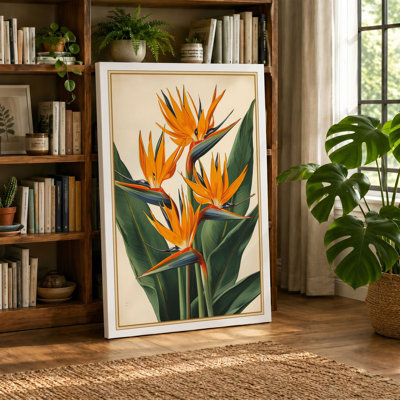 Bird of Paradise Bloom Botanical - Wrapped Canvas