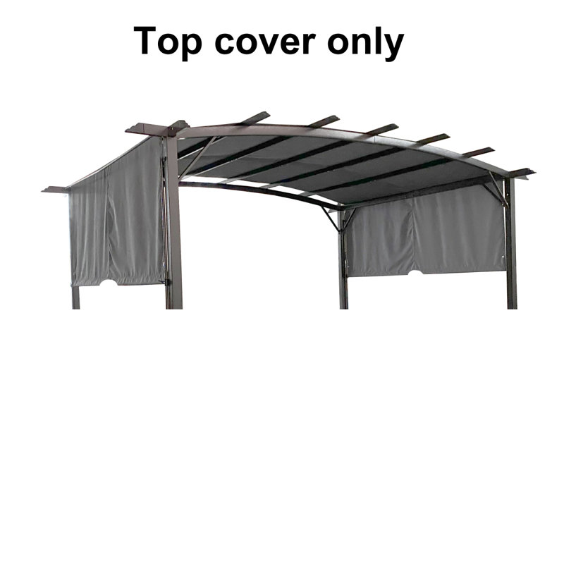 Housse de remplacement pour auvent universel pour structure de pergola extérieure incurvée de 12 pi x 9 pi