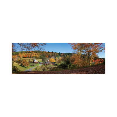 Sleepy Hollow Farm Vermont Panorama by OLena Art - Wrapped Canvas Panoramic Gallery-Wrapped Canvas Giclée