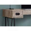 Bureau d'ordinateur, bureau personnel, ordinateur portable, tiroirs de rangement, L 48 po, bureau, métal noir, transitionnel-1828604669