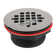 Streamline NT-2241-36BL-CR 36 in. x 36 in. Corner Acrylic Shower Base in Glossy Black with Centre Drain, ABS Drain Included