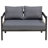 Multi-Person Outdoor Iron Sofa Set With 1 Table-698787242