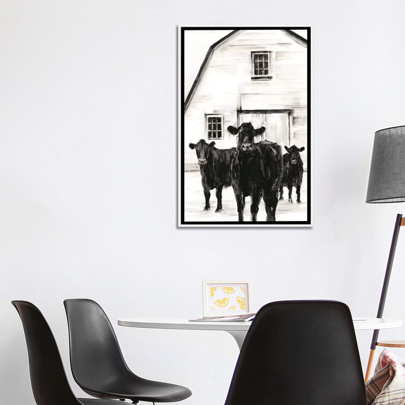 «Stand Around II» par Ethan Harper - reproduction d'art, Pas de tapis, H 40 po x l 26 po x P 1,5 po, Toile blanche encadrée