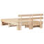 Bed Frame with Headboard Solid Pine Wood-1324561810-1324561809