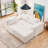 Boneless Creamy Modular Suede Sofa: Space-Saving Chic