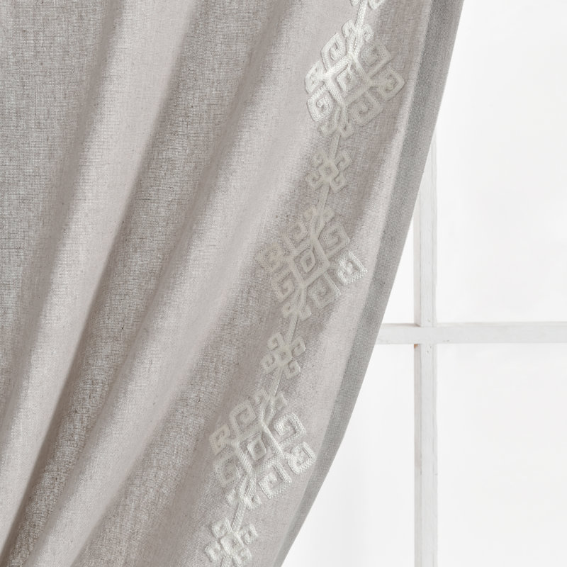  Cotton Blend Room Darkening Curtains / Drapes Panel, Light Gray
