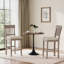 Upholstered Counter Stool with Solid Wood Frame-1250565943