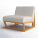 Decollete Upholstered Slipper Chair