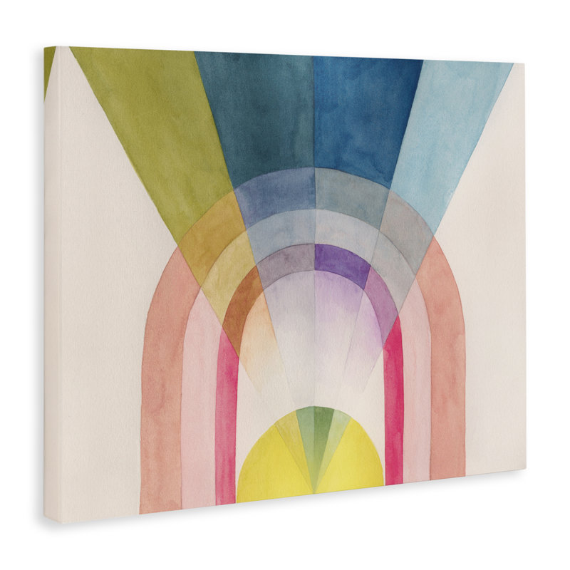 Art mural sur toile Sun Rays & Rainbow par Grace Popp, H 24 po x l 30 po