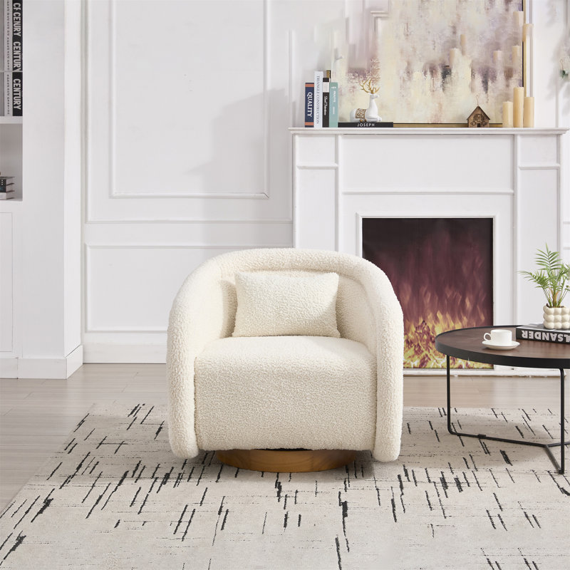Fauteuil d'appoint pivotant, Blanc