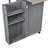Outdoor Fir Wood Kitchen Island Cart with Stainless Steel Top, Lockable Design, Towel & Spice Racks for Patio-1443374037