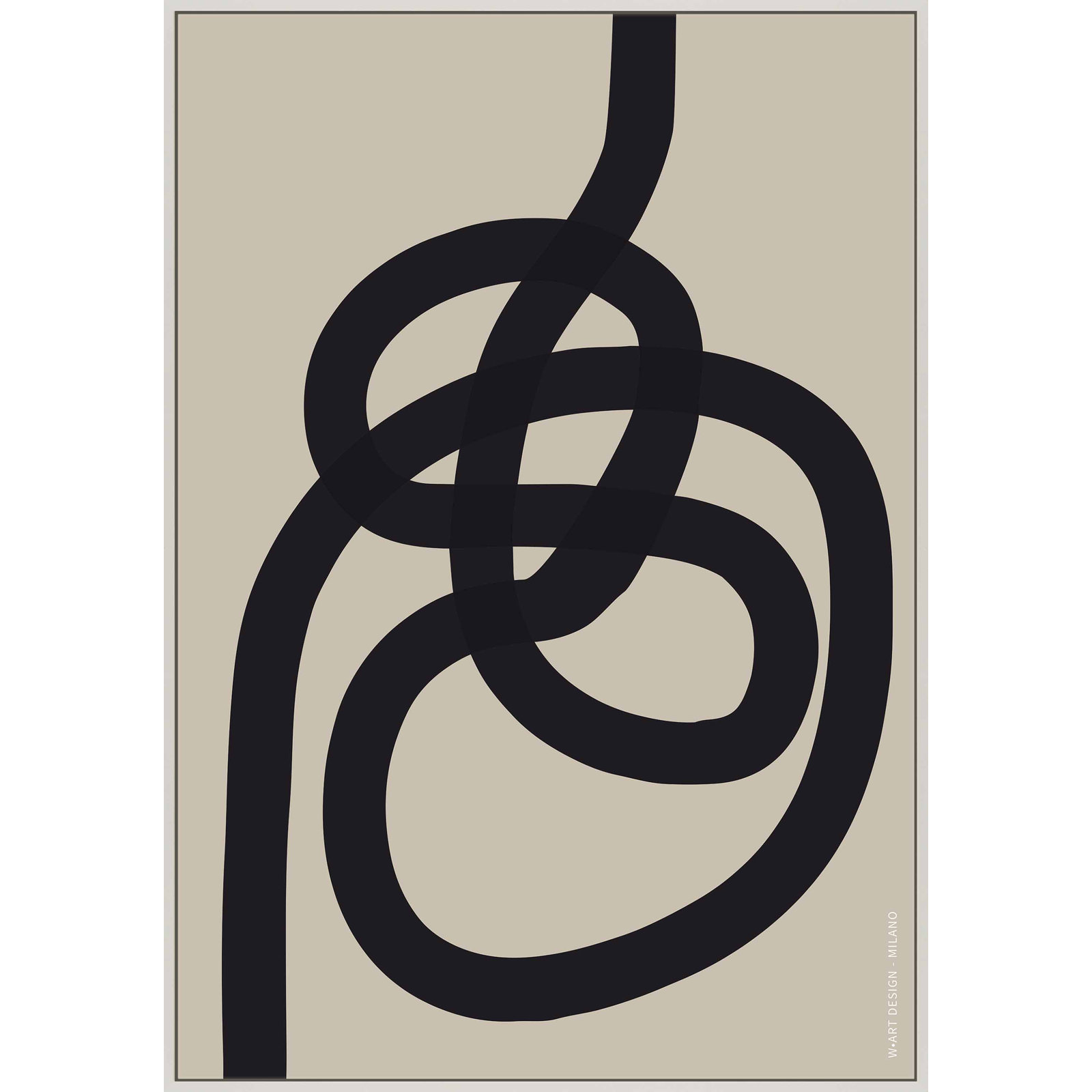 Dermott "Intertwined 2" Print, White Framed Canvas, 38" H x 26.5" W x 1.25" D