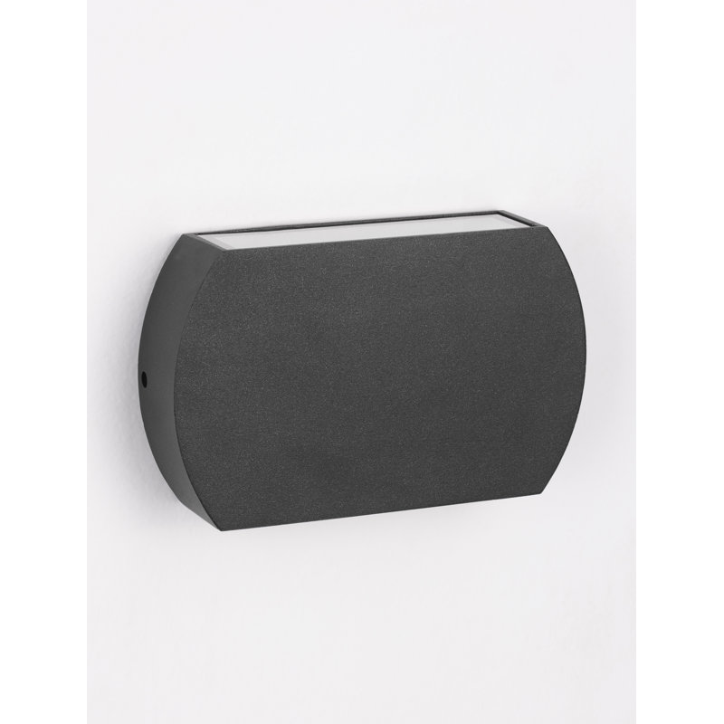 Black Integrated LED Outdoor Armed Sconce
