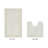Moriceau 100% Cotton 2370 GSM Tufted Reversible 2-Piece Bath Rug Set – Ultra Soft Highly Absorbent, Machine Washable, OEKO-TEX Certified, Ideal for Bathtub, Vanity, Sink & Toilet Areas, Ivory-130049239-91660762