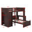 Lit mezzanine simple avec tablettes, bureau et garde-robe-794103640