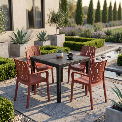 Plastic Patio Dining Set Table,