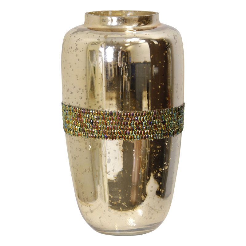 Glass Vase - Gold/Silver