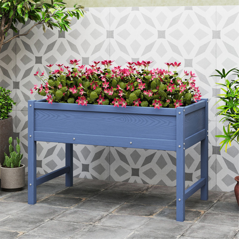 Elevated Garden Planter Box HDPE Structure-Stronger- Indoor/Outdoor Use, Navy