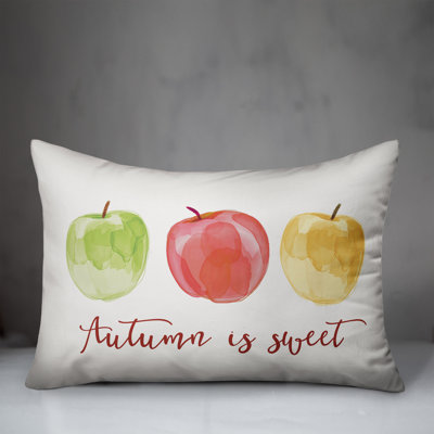  Autumn Is Sweet Apples Lumbar Pillow