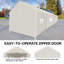 Abri d'auto, tente de garage portative 10 x 30 pour abri de rangement extérieur blanc avec fenêtre