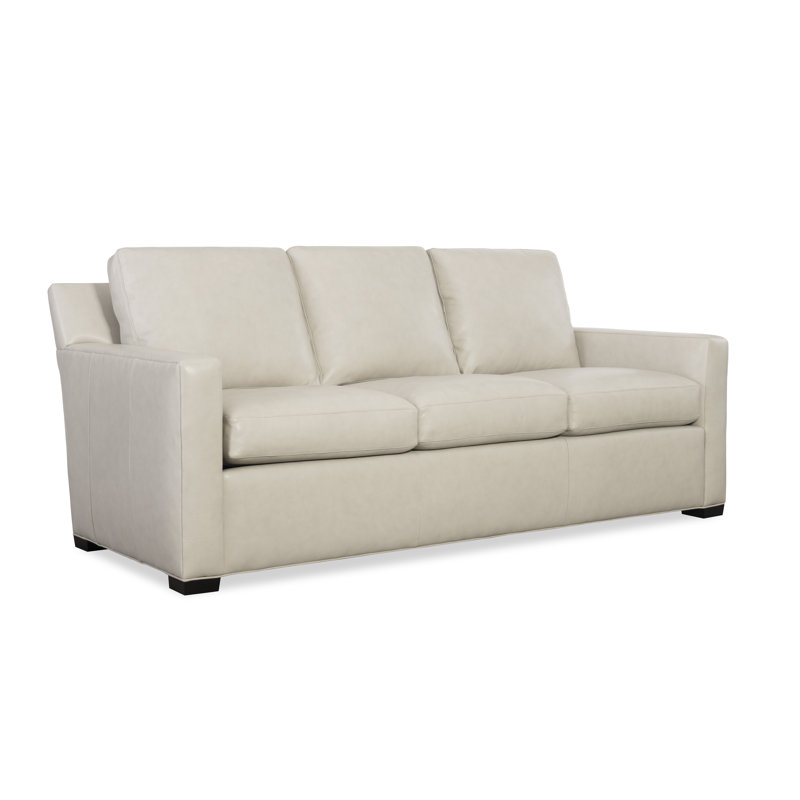 Lawson 88" Leather Sofa, 35.5" H x 88" W x 40" D, Fergus Bisque