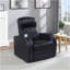 Fauteuil inclinable noir rembourré avec porte-gobelet
