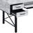 Rectangular Computer Desk With Metal Base, Antique White & Black 5 Shelf,