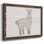Floral lama encadré sur toile-796775442-796775449