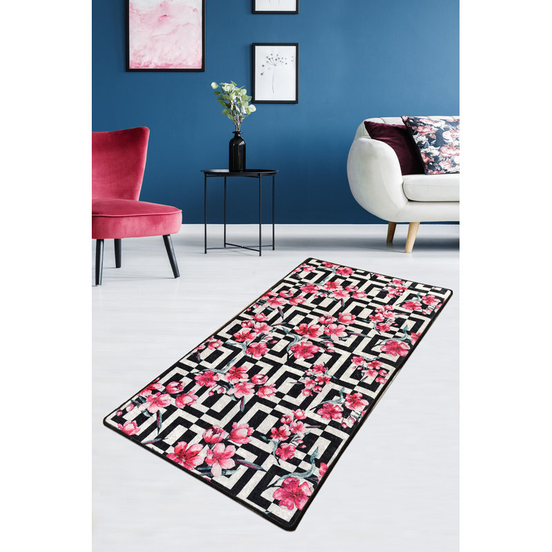 Durable Hall Carpet (3.3 x 9.8 ft), 100% Polyester, 0.16 in Pile Height | Antibacterial, Non-Slip Underside, Machine Washable | Perfect for Entryway & Living Room Decor, Soft and Easy to Maintain