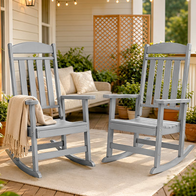 Oxing HDPE Outdoor Rocking Chair
