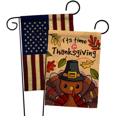 Drapeau de jardin en polyester 2 côtés 1 pi 5 po x 1 pi
