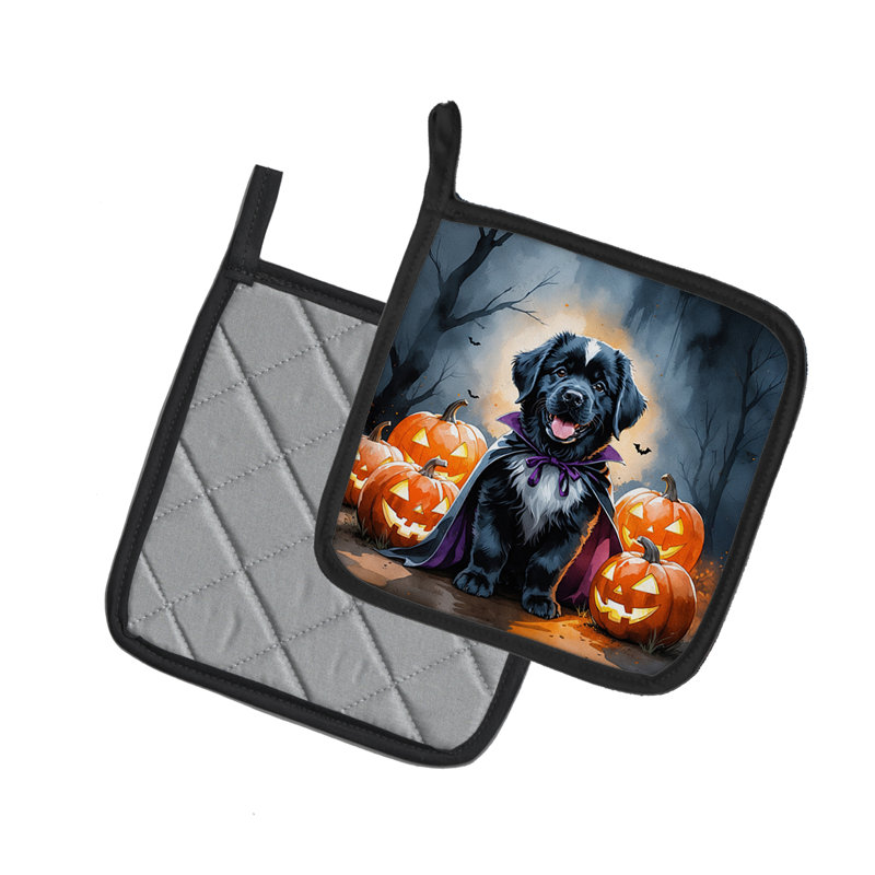 Paire de porte-casseroles d'Halloween Terre-Neuve