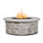 Scottsdale 40" Round Stone Propane Fire Pit Table By Real Flame