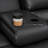 Talley 5-Seat Faux Leather Reclining Sectional Sofa with Storage Console Drop Down Table and Cup Holders-129225412
