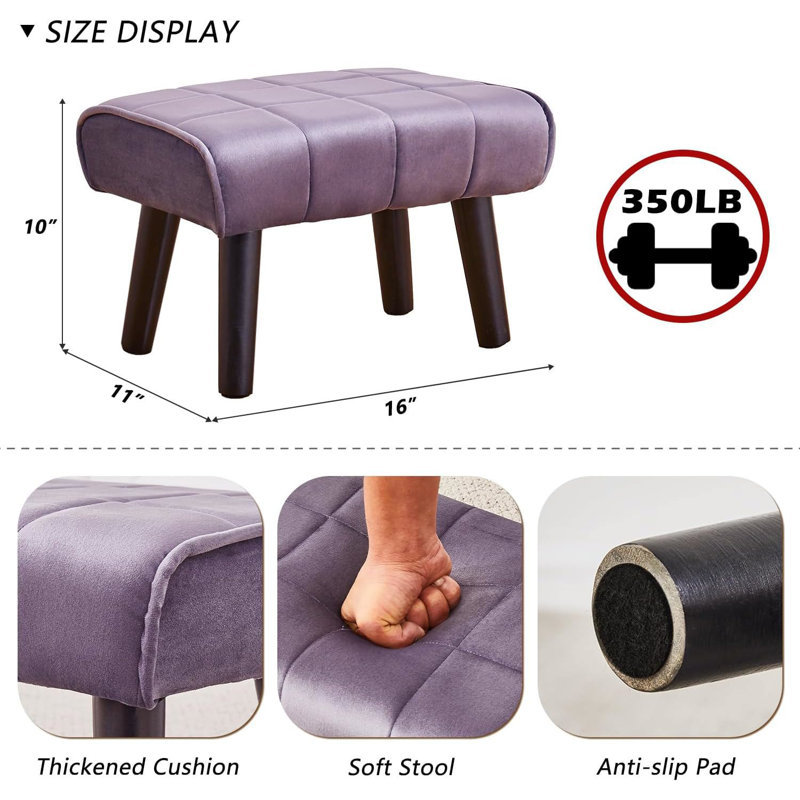 Vanity Accent Stool, Gray